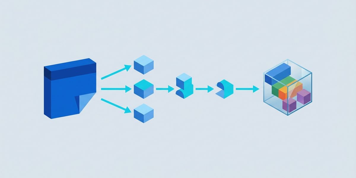 Abstract data flow connecting a browser tag, conversion events, and a CRM pipeline